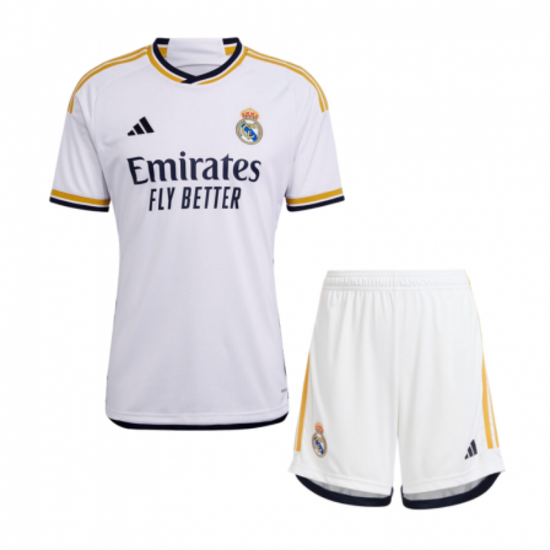 camisa-real-madrid-HOME-torcedor-INFANTIL-2023/24-COMJUNTOINFANTIL-branca-adidas