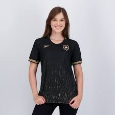 CAMISA FEMININA BOTAFOGO II 2024/25 PRETO/DOURADO PRONTA ENTREGA