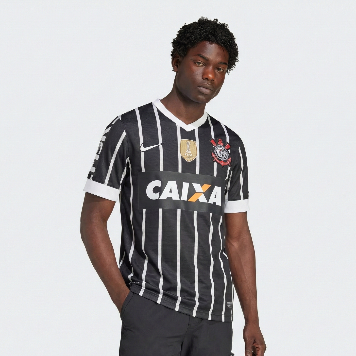 CAMISA RETRO TIMAO RESERVA 2013 PRETA/BRANCA MASCULINA