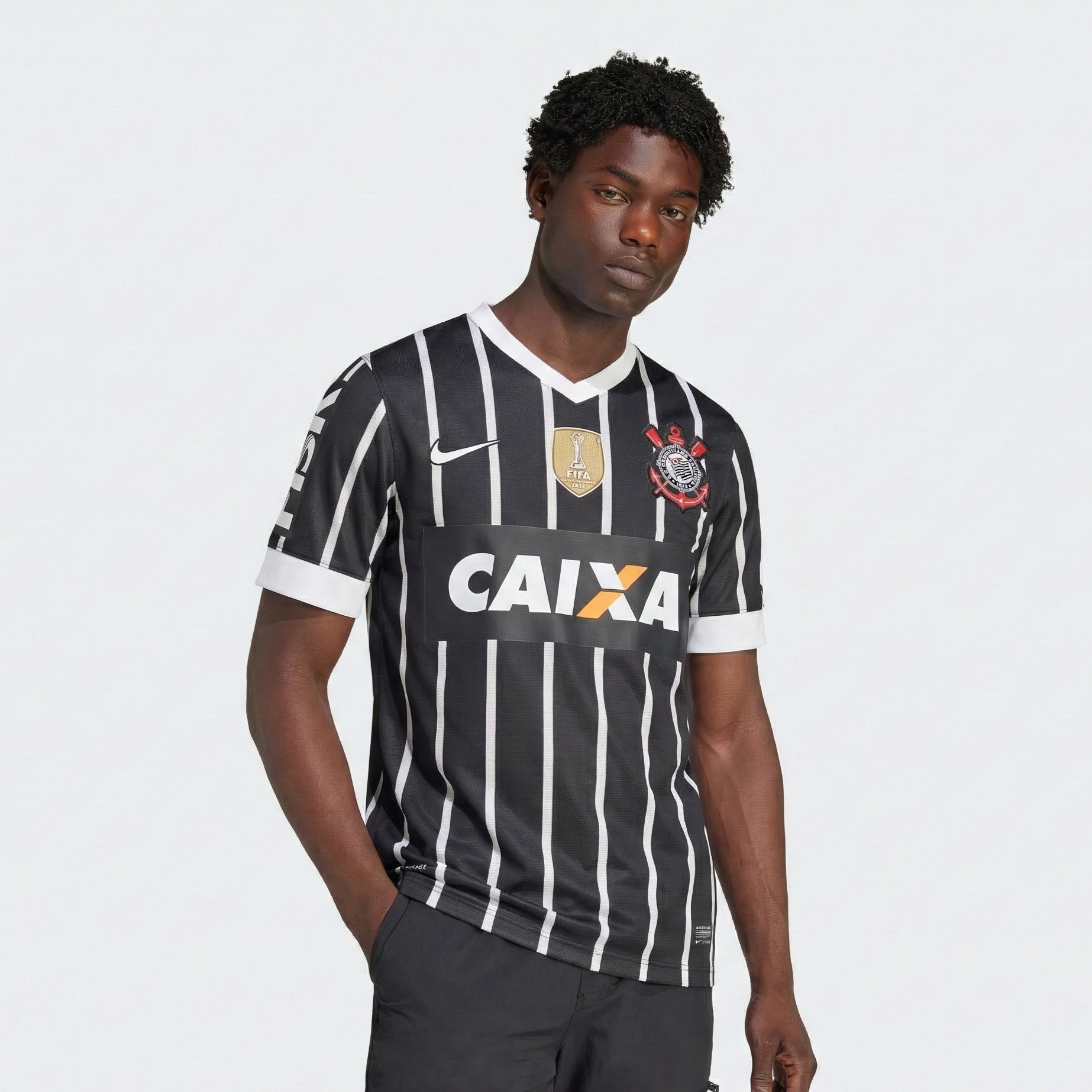 CAMISA RETRO TIMAO RESERVA 2013 PRETA/BRANCA MASCULINA