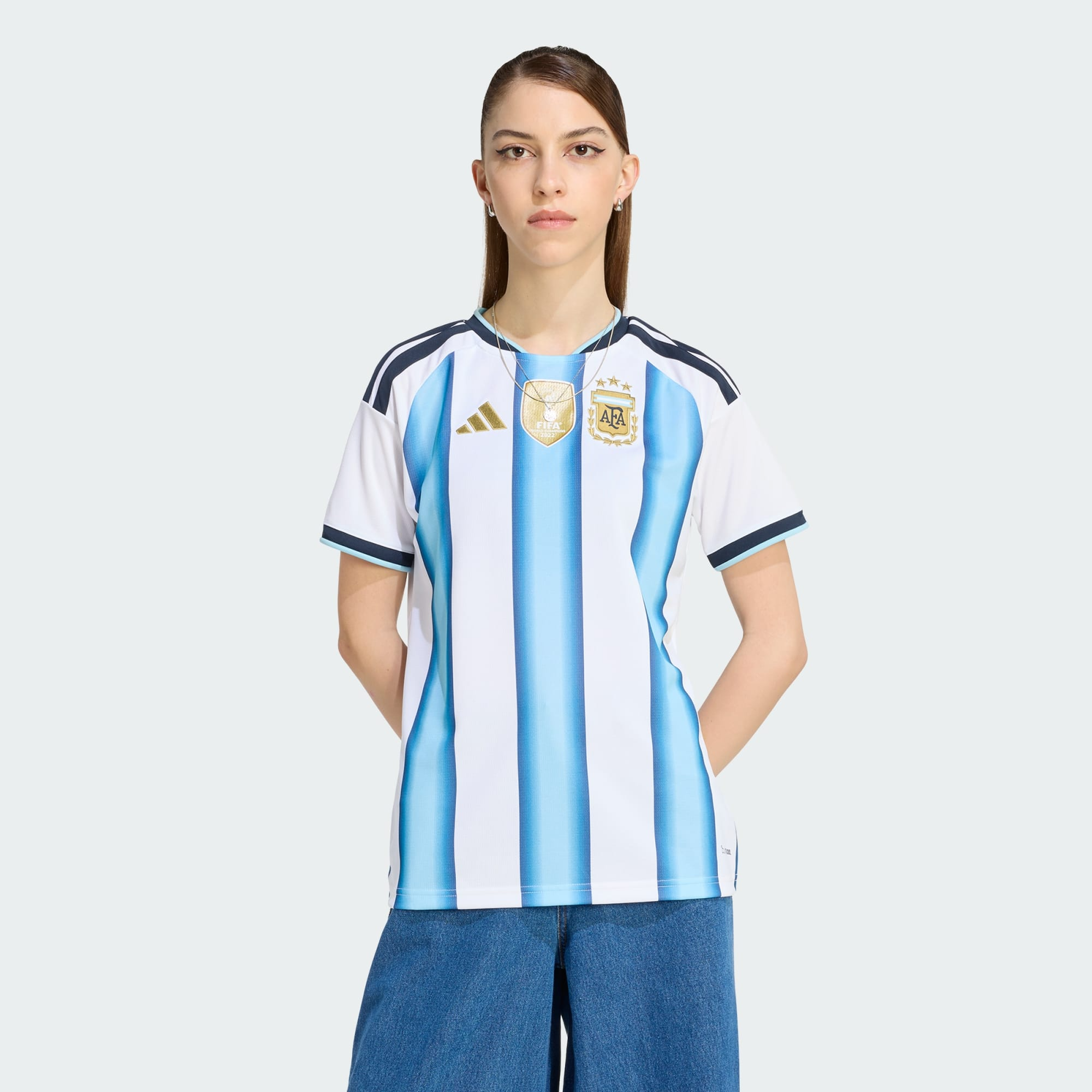 CAMISA FEMININA ARGENTINA TITULAR COPA DO MUNDO 2026