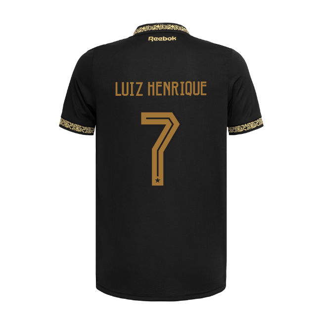 CAMISA LUIZ HENRIQUE #7 BOTAFOGO II RESERVA 2024/25 TORCEDOR PRETO/DOURADO