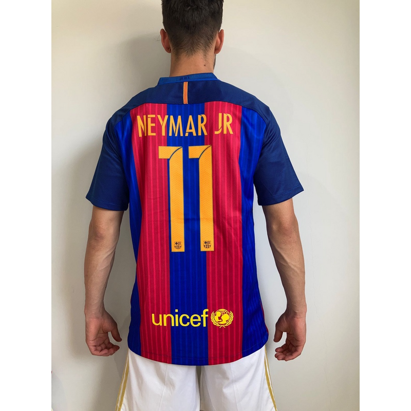 CAMISA RETRÔ NEYMAR JR 11 BARCELONA 2016/17 GRENÁ MASCULINA + CHAVEIRO ESPECIAL DE BRINDE