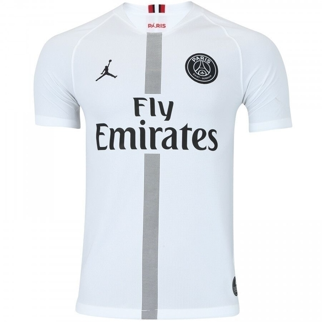 CAMISA RETRÔ NEYMAR JR 11 PSG THIRD BRANCA 2018/19 MASCULINA + CHAVEIRO ESPECIAL DE BRINDE