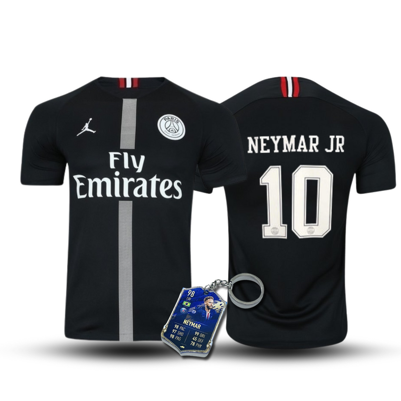 CAMISA RETRÔ NEYMAR JR 11 PSG THIRD 2018/19 MASCULINA + CHAVEIRO ESPECIAL DE BRINDE