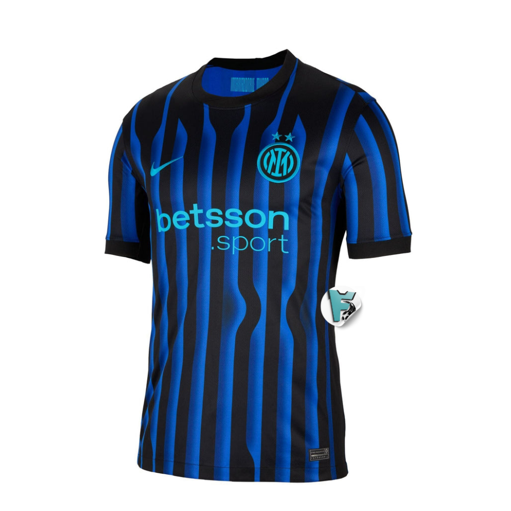 CAMISA TITULAR I INTER DE MILÃO MUNDIAL DE CLUBES 2025 TORCEDOR MASCULINA PRETA