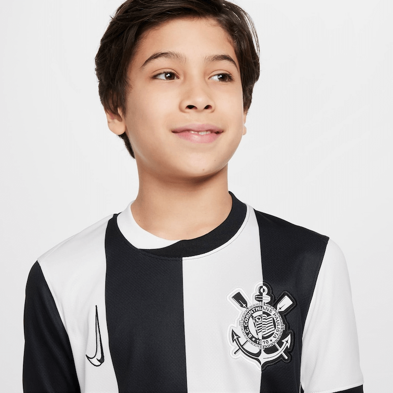 CONJUNTO INFANTIL TIMAO III THIRD 2024/25 PRETO/BRANCO