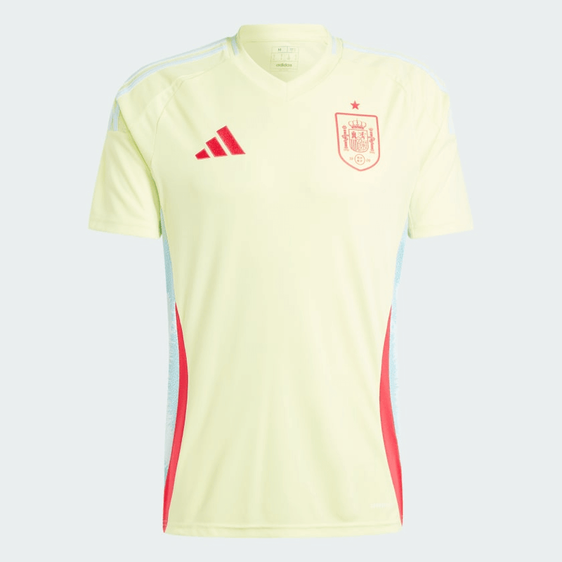 camisa_adidas_Espanha_masculina_eurocopa_lançamento_torcedor_amarela_2024-25_away