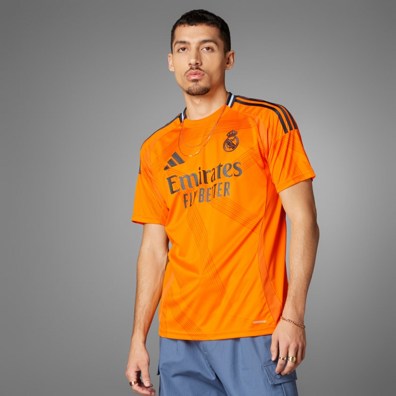 CAMISA REAL MADRID II LARANJA 2024/25 TORCEDOR PRONTA ENTREGA