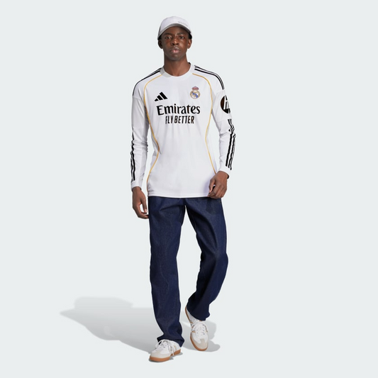 CAMISA REAL MADRID TITULAR I 2025/26 MANGA LONGA