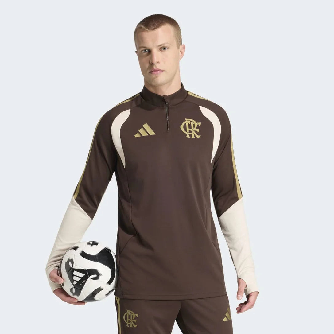 CONJUNTO AGASALHO TREINO MENGÃO MARROM PRONTA ENTREGA