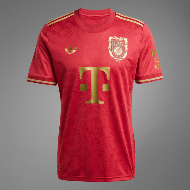 CAMISA BAYERN ESPECIAL 2025/26 125 ANOS VERMELHA JOGADOR