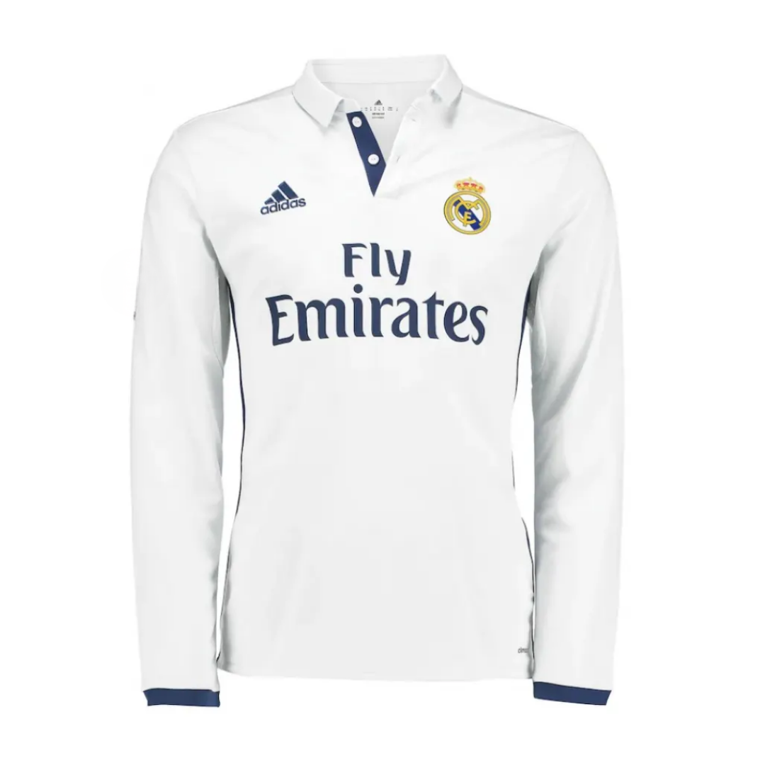 CAMISA REAL MADRID MANGA LONGA RETRÔ HOME 16/17