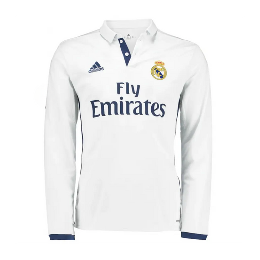 CAMISA REAL MADRID MANGA LONGA RETRÔ HOME 16/17