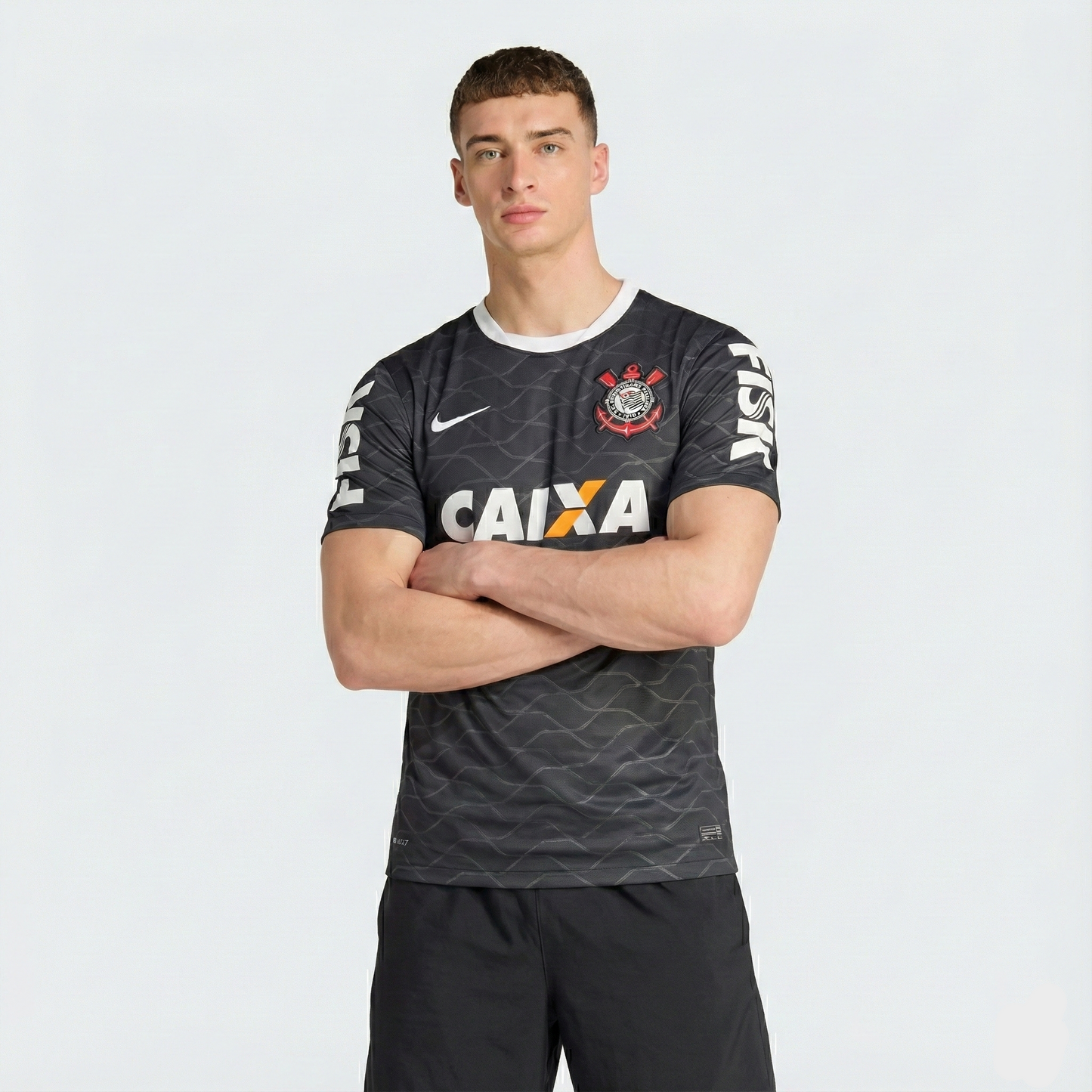 Camisa Retrô Timao  2012/13 RESERVA PRETA CAIXA