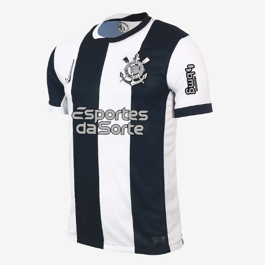 CAMISA CORINTHIANS III THIRD 2024/25 TORCEDOR PRETA/BRANCA