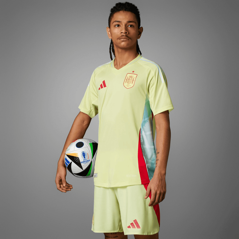 camisa_adidas_Espanha_ii_masculina_eurocopa_lançamento_jogador_amarela_2024-25_away