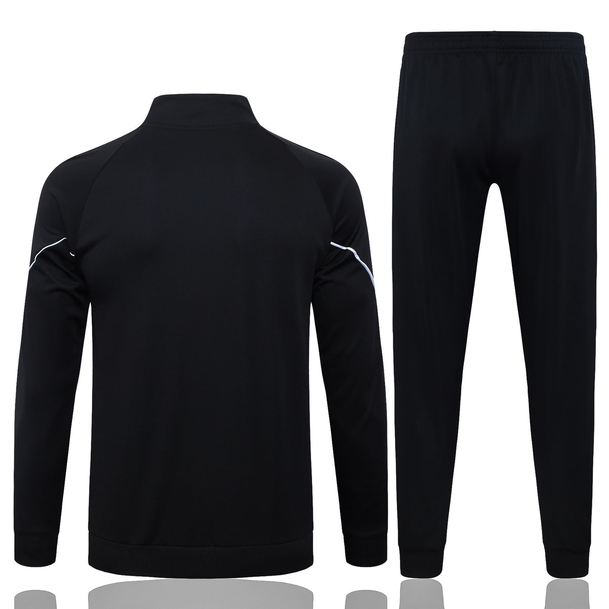 Conjunto AC Milan Zíper Curto Treino Preto