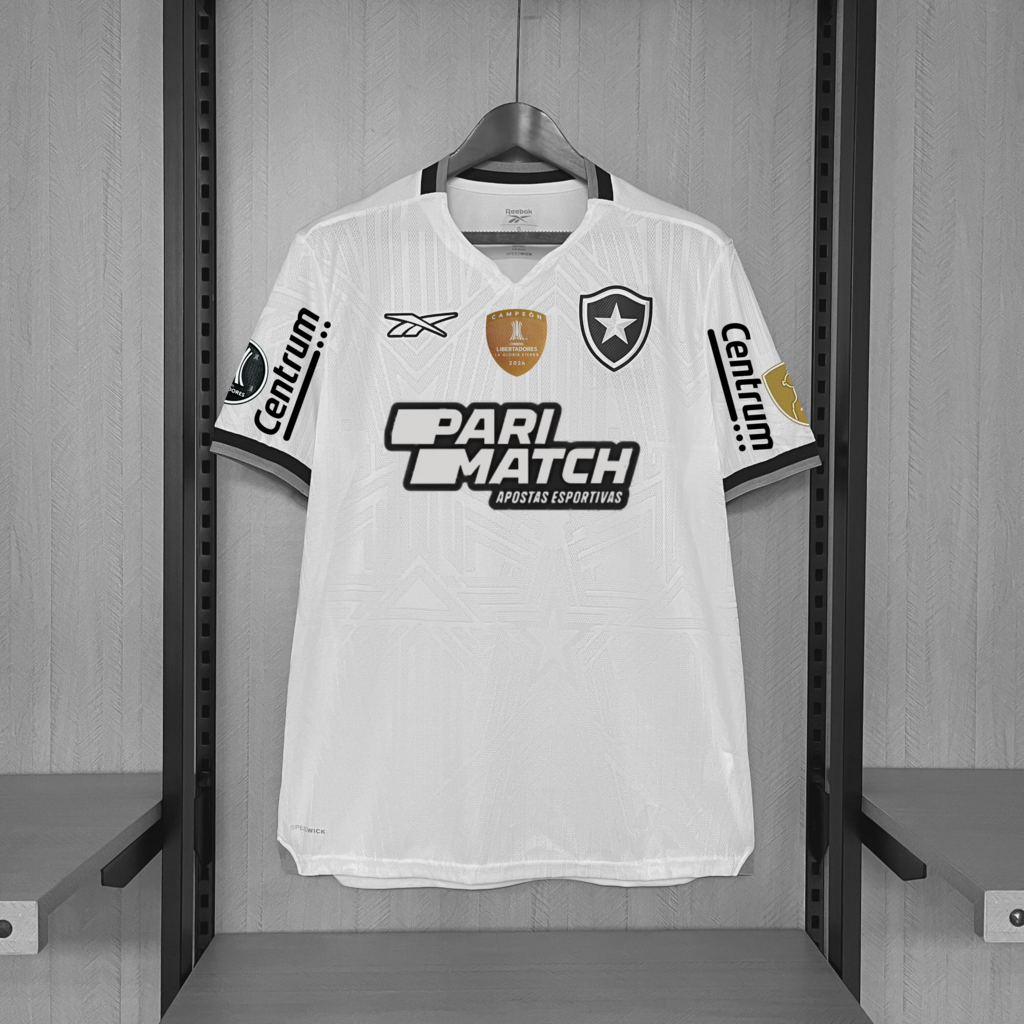 CAMISA BOTAFOGO III TERCEIRA 2024/25 BRANCA TORCEDOR LIBERTADORES