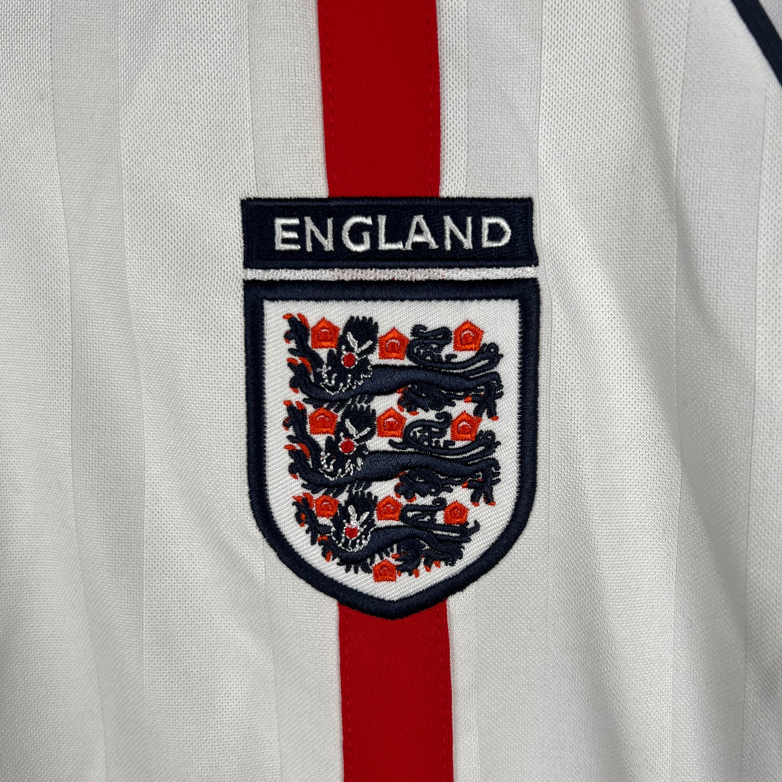 CAMISA RETRÔ INGLATERRA HOME MANGA LONGA 2002
