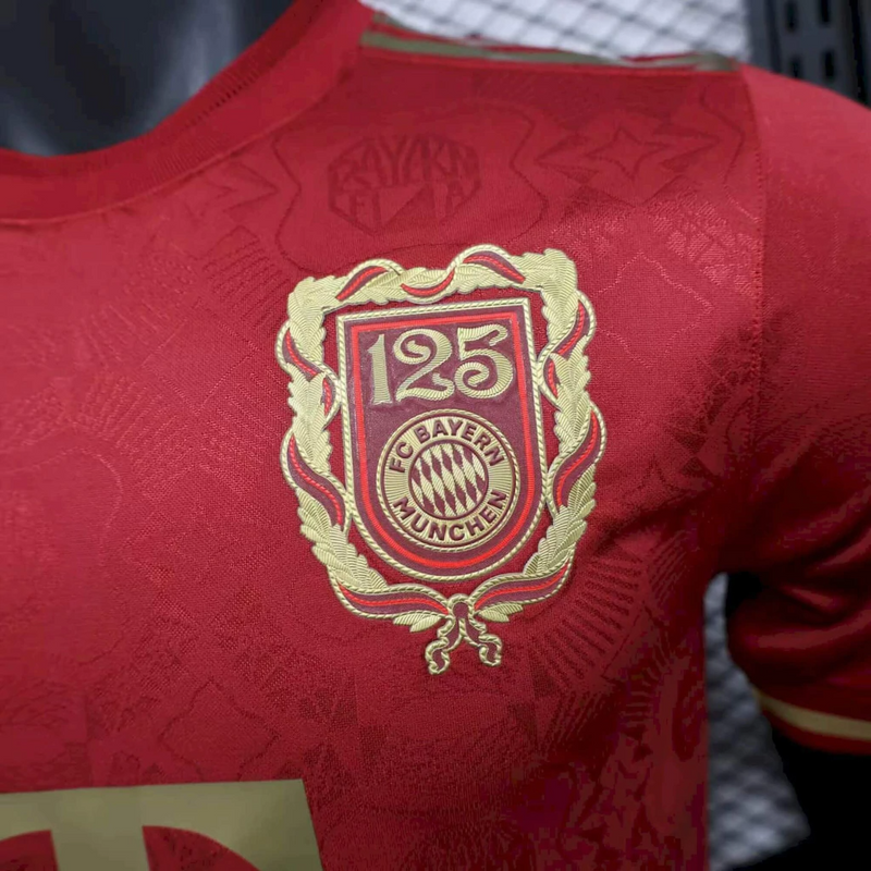 CAMISA BAYERN ESPECIAL 2025/26 125 ANOS VERMELHA JOGADOR