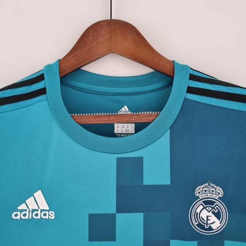 Camisa Retrô Real Madrid 2017/18 TERCEIRA AZUL