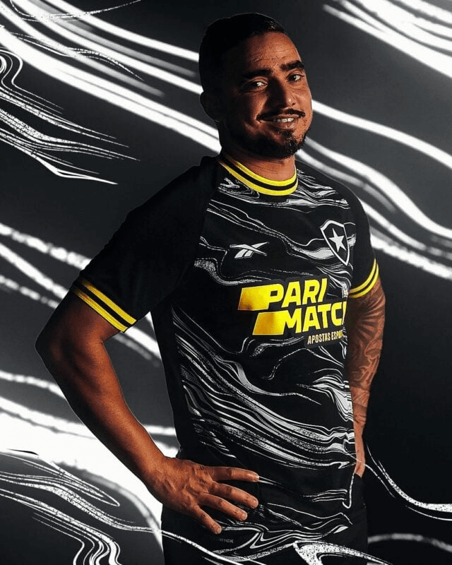 CAMISA BOTAFOGO IV QUARTA 2024/25 TORCEDOR PRETA/AMARELA LIBERTADORES