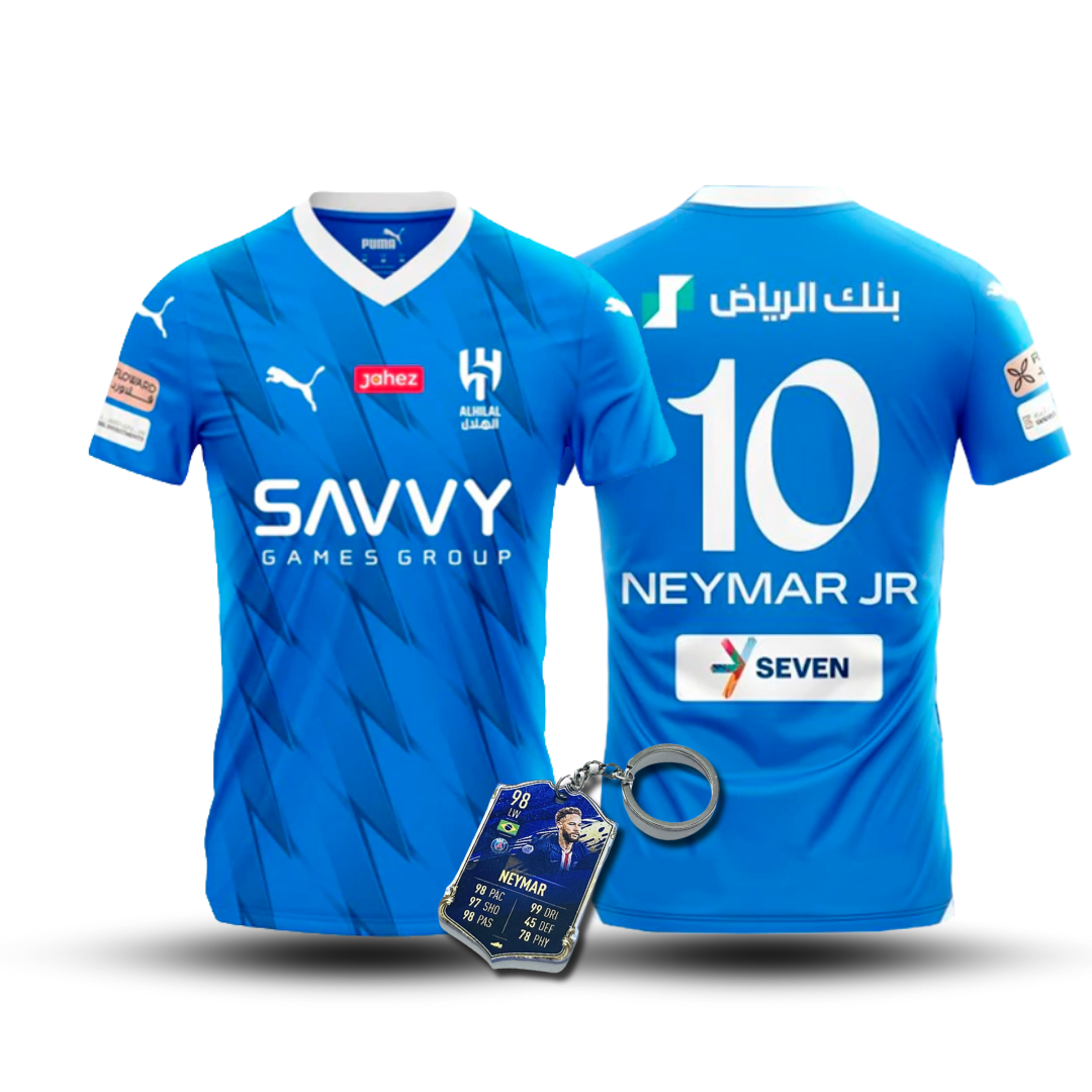 CAMISA AL HILAL HOME 2023/24 AZUL MASCULINA + CHAVEIRO ESPECIAL DE BRINDE