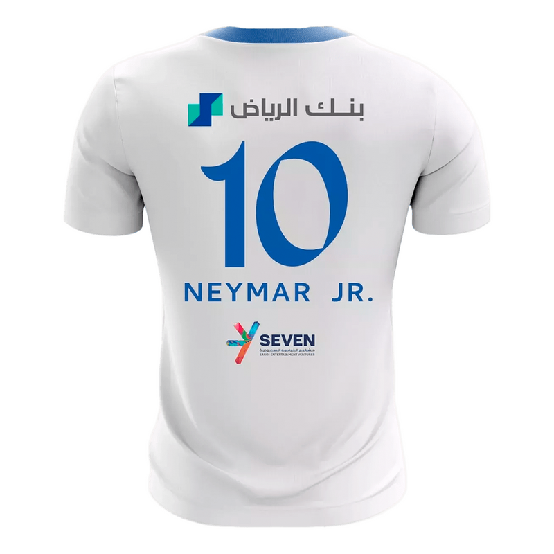 CAMISA NEYMAR JR 10 AL HILAL AWAY 2023/24 BRANCO MASCULINA + CHAVEIRO ESPECIAL DE BRINDE