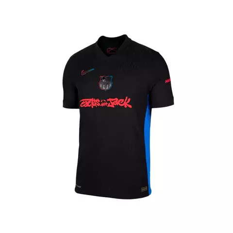CAMISA TRAVIS SCOTT X BARCELONA 2024 PRETA CACTUS JACK JOGADOR