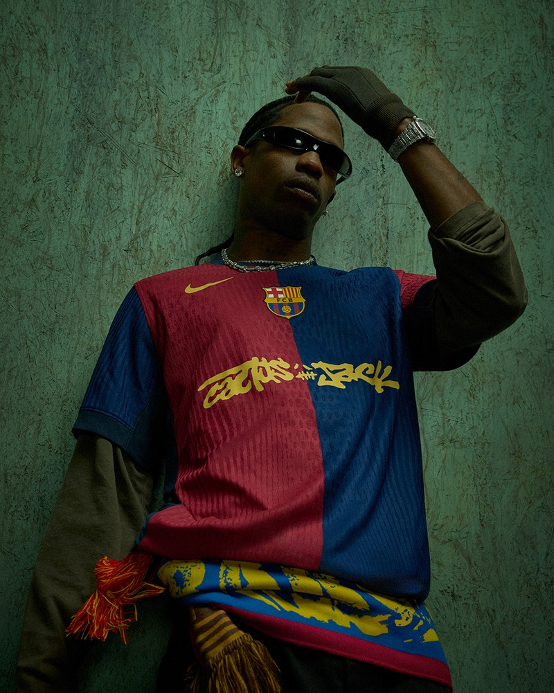 CAMISA TRAVIS SCOTT X BARCELONA 2024 CACTUS JACK TORCEDOR