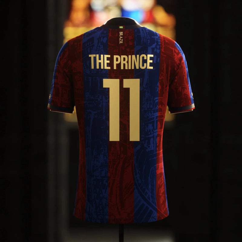 CAMISA THE PRINCE NEYMAR JR GRENÁ EL CLÁSSICO 2024/25 ESPECIAL + CHAVEIRO ESCLUSIVO