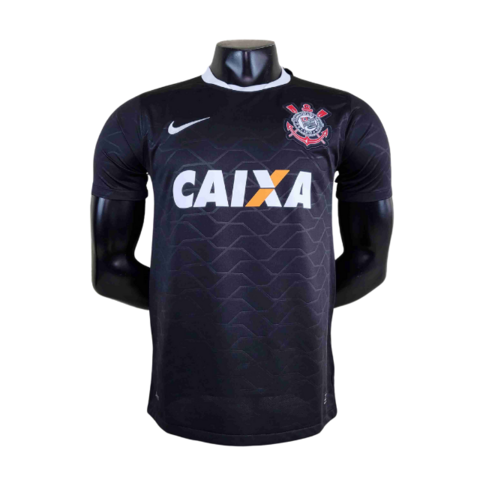 Camisa Retrô Corinthians 2012/13 RESERVA PRETA CAIXA