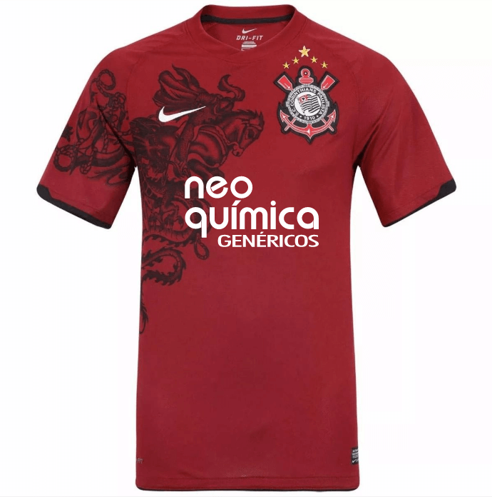 Camisa Retrô Corinthians São Jorge vermelha 2011