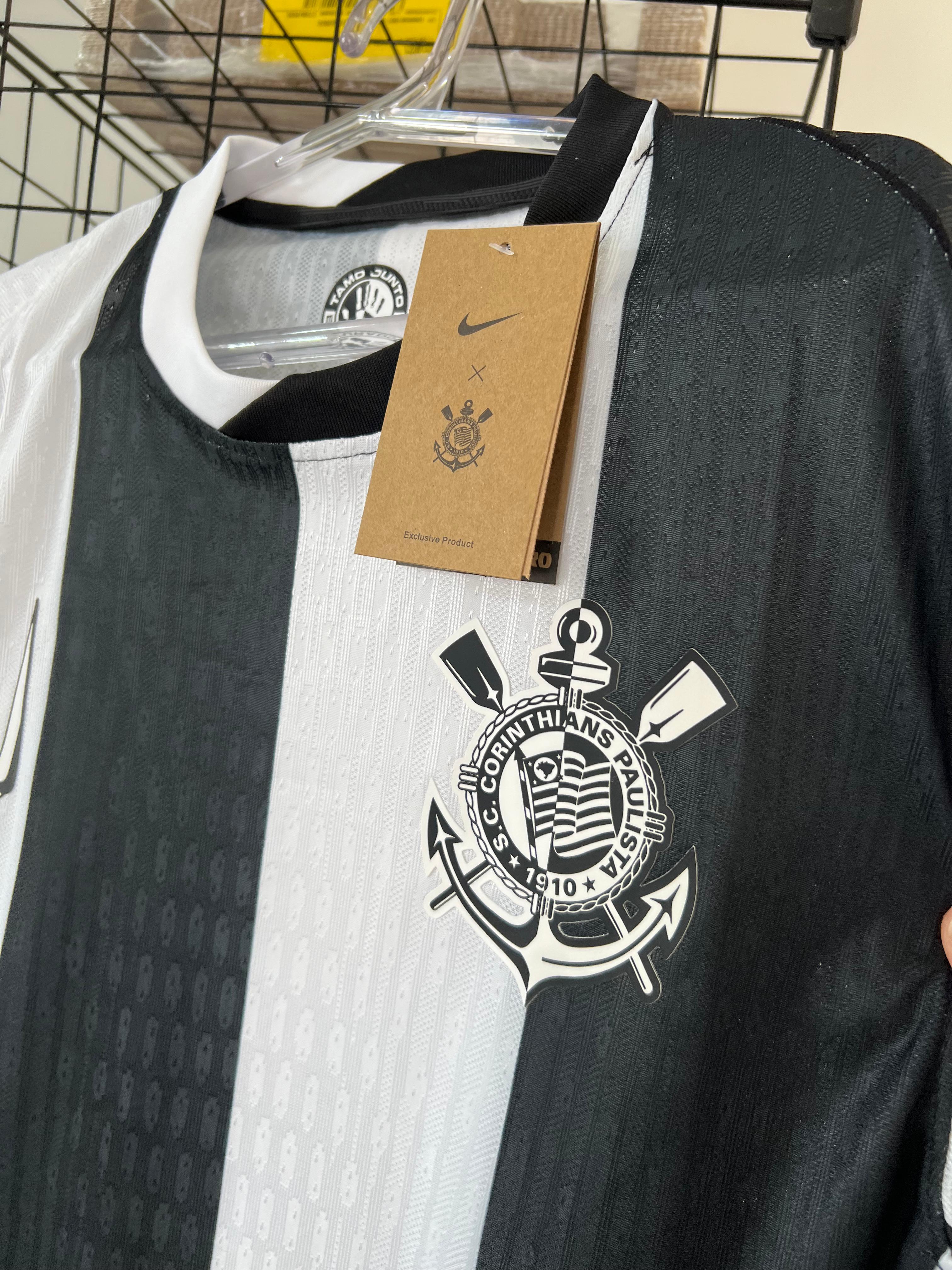 CAMISA CORINTHIANS III TERCEIRA MEMPHIS #94 2024/25 VERSÃO JOGADOR PRETA/BRANCA PRONTA ENTREGA
