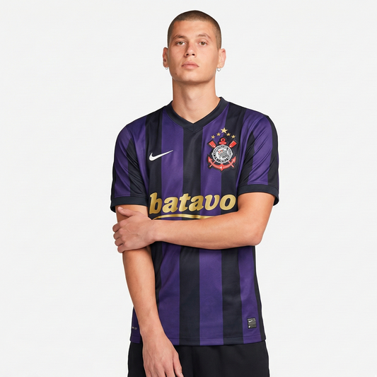 CAMISA RETRO TIMAO TERCEIRA 2009 PRETA/ROXA MASCULINA