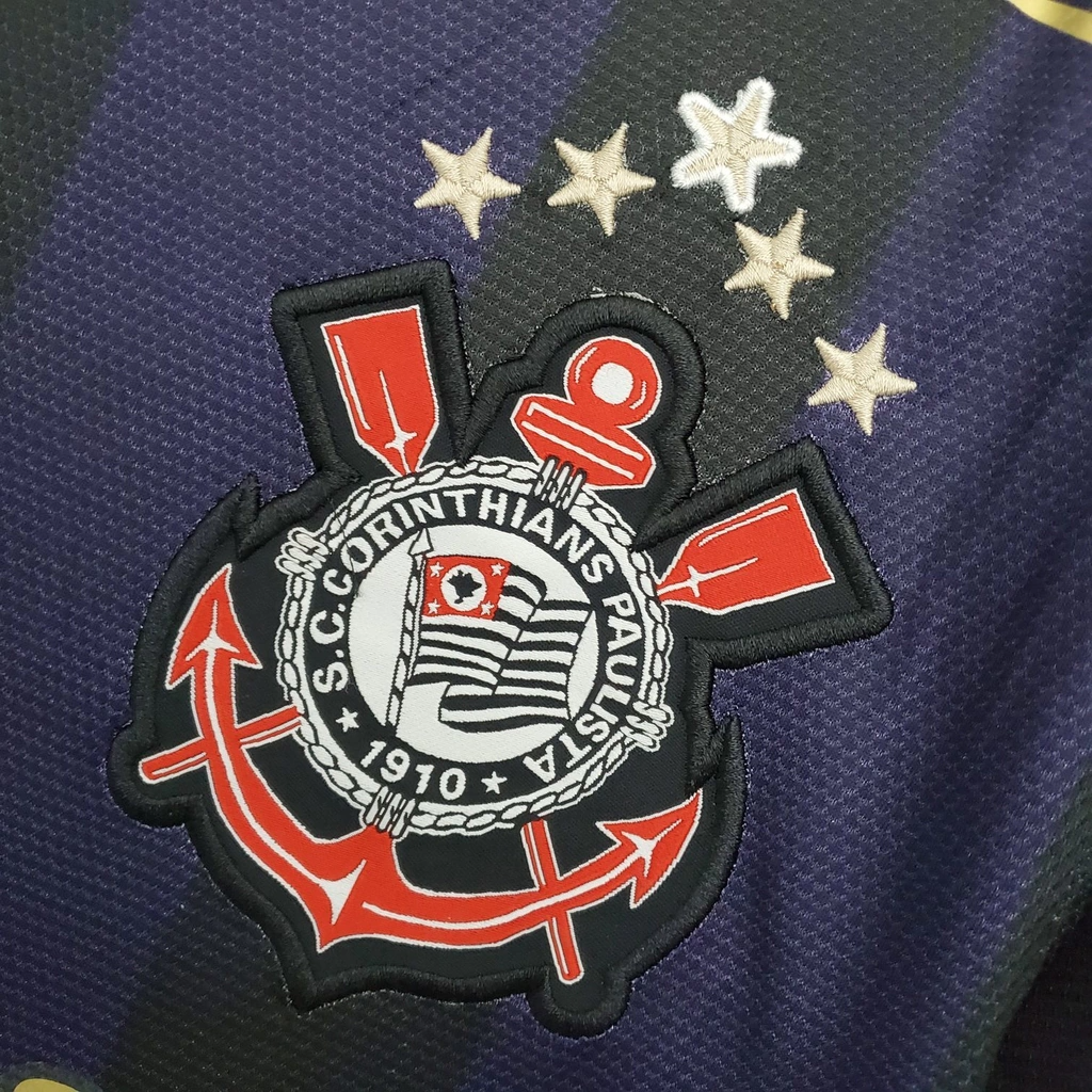 CAMISA RETRO TIMAO TERCEIRA 2009 PRETA/ROXA MASCULINA