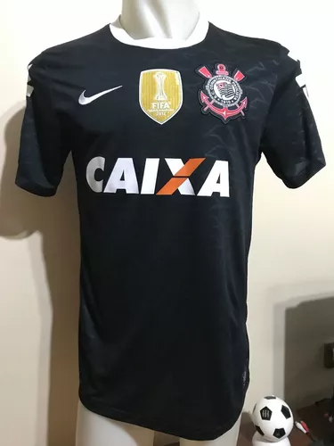 Camisa Retrô Corinthians 2012/13 RESERVA PRETA CAIXA