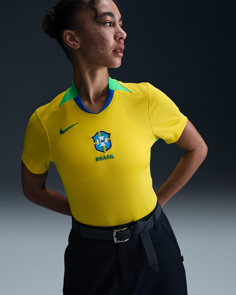 CAMISA BRASIL I TITULAR 2025 TORCEDOR FEMININA