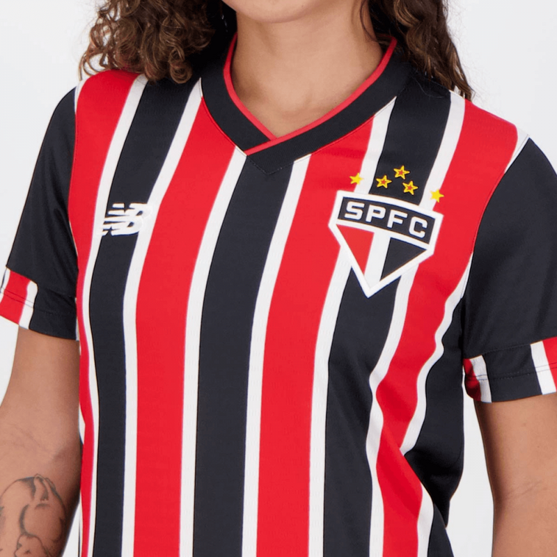 camisa_new_balance_são_paulo_ii_femiina_brasileirão_lançamento_torcedor_vermelha_branca_2024-25_away