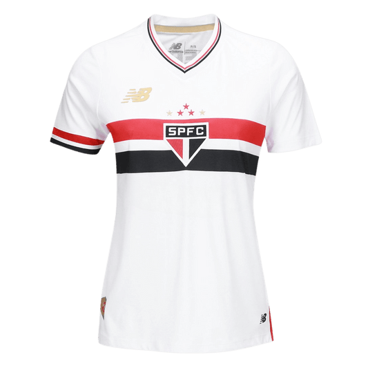 CAMISA FEMININA SÃO PAULO TITULAR I 2025/26 TORCEDOR BRANCA
