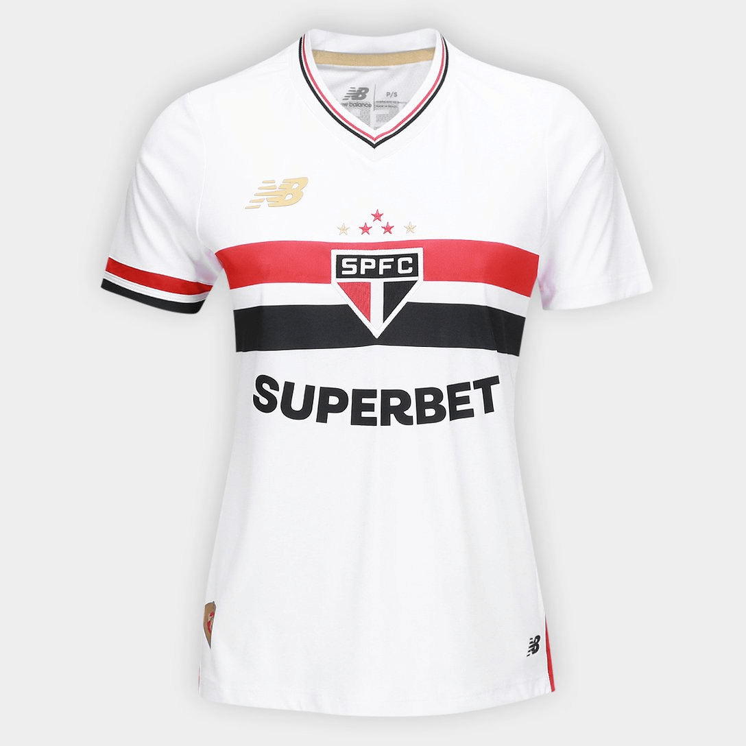 CAMISA FEMININA SÃO PAULO TITULAR I 2025/26 TORCEDOR BRANCA