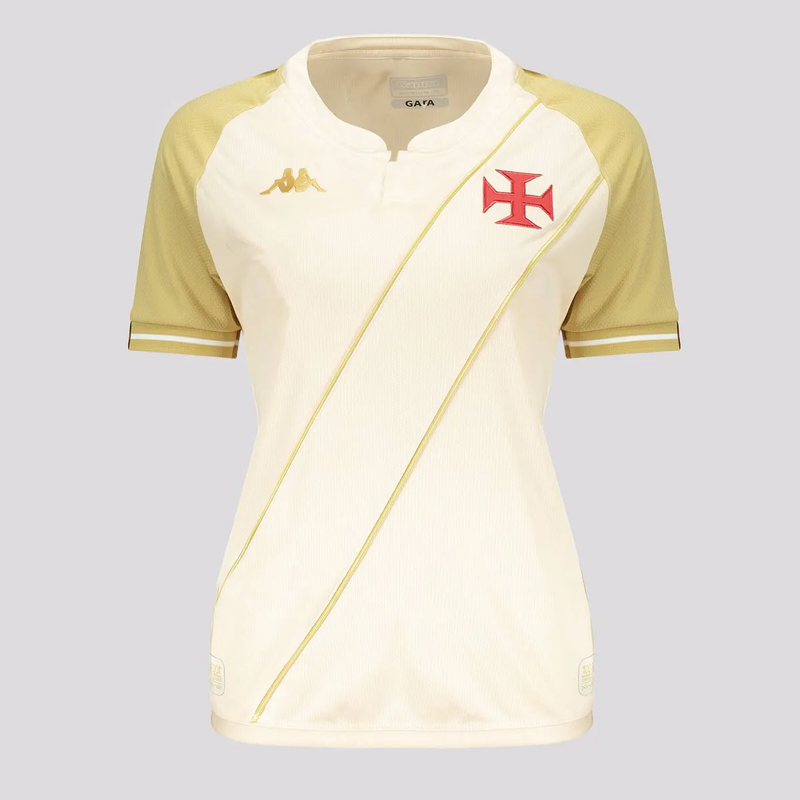 CAMISA FEMININA VASCO III TERCEIRA 2024/25 TORCEDOR CREME/BEGE