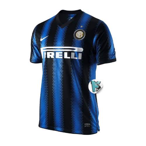 Camisa Retrô Inter de Milão 2010/11 Titular Azul/Preta