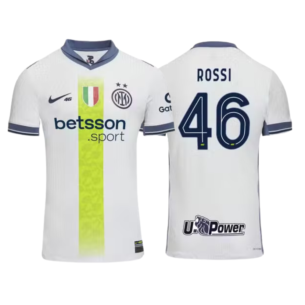 CAMISA INTER DE MILÃO EDIÇÃO VALENTINO ROSSI 46 VERSÃO JOGADOR