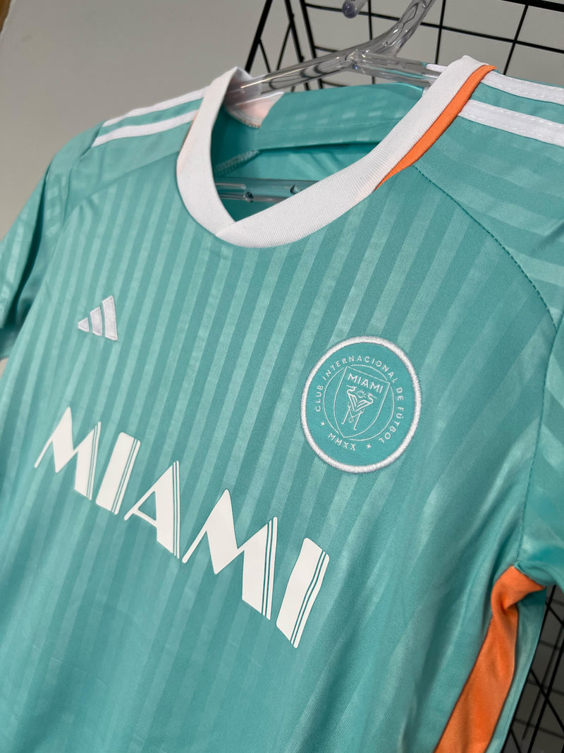 CAMISA INFANTIL INTER MIAMI TERCEIRO III 2024/25 AZUL PRONTA ENTREGA