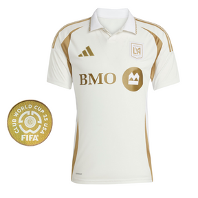 CAMISA RESERVA II LOS ANGELES MUNDIAL DE CLUBES 2025 BRANCA/DOURADA TORCEDOR MASCULINA