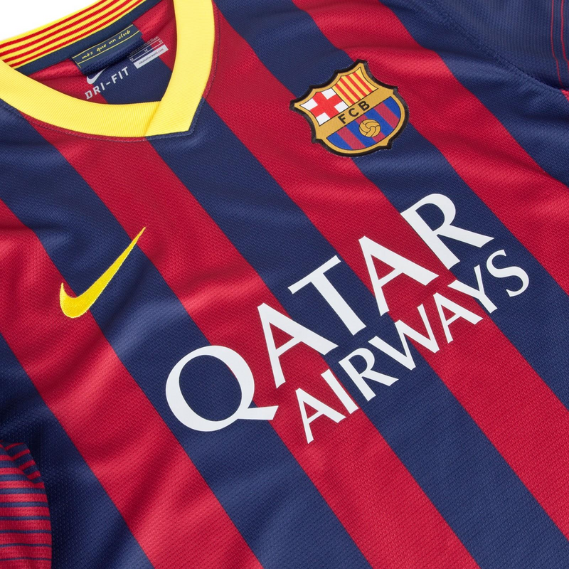 CAMISA RETRÔ NEYMAR JR 11 BARCELONA HOME 2013/14 GRENÁ MASCULINA + CHAVEIRO ESPECIAL DE BRINDE