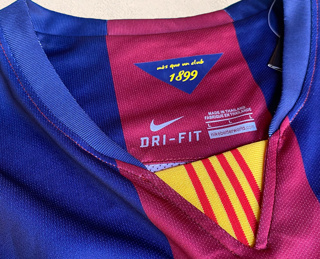 CAMISA RETRÔ  BARCELONA HOME 2014/15 GRENÁ MASCULINA