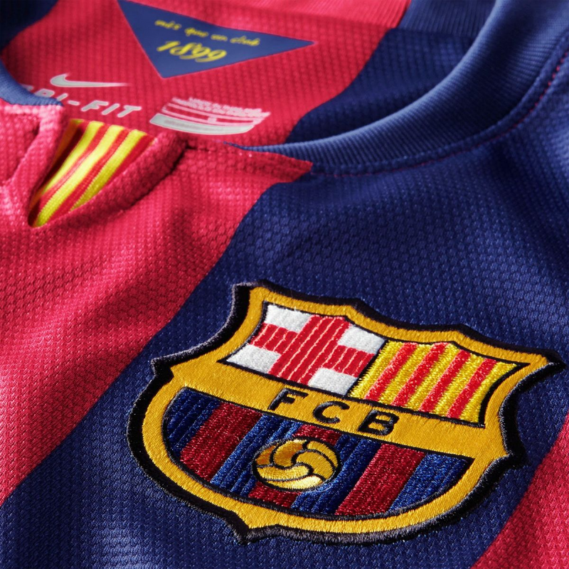 CAMISA RETRÔ NEYMAR JR 11 BARCELONA HOME 2014/15 GRENÁ MASCULINA + CHAVEIRO ESPECIAL DE BRINDE